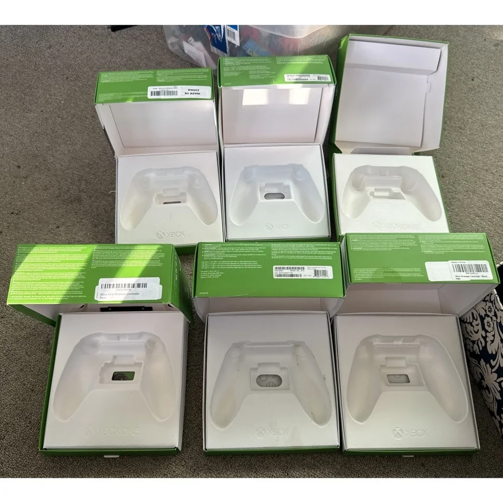 XBOX‎ Controller Empty BOXES ONLY Lot Of 6 W/ INSERTS And Papers